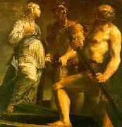 Giuseppe Maria Crespi Aeneas with the Sybil Charon oil painting